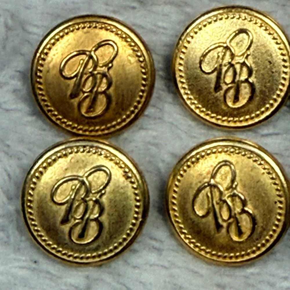 Brooks Brothers Blazer Buttons Gold BB Logo Replacement Set 9pc